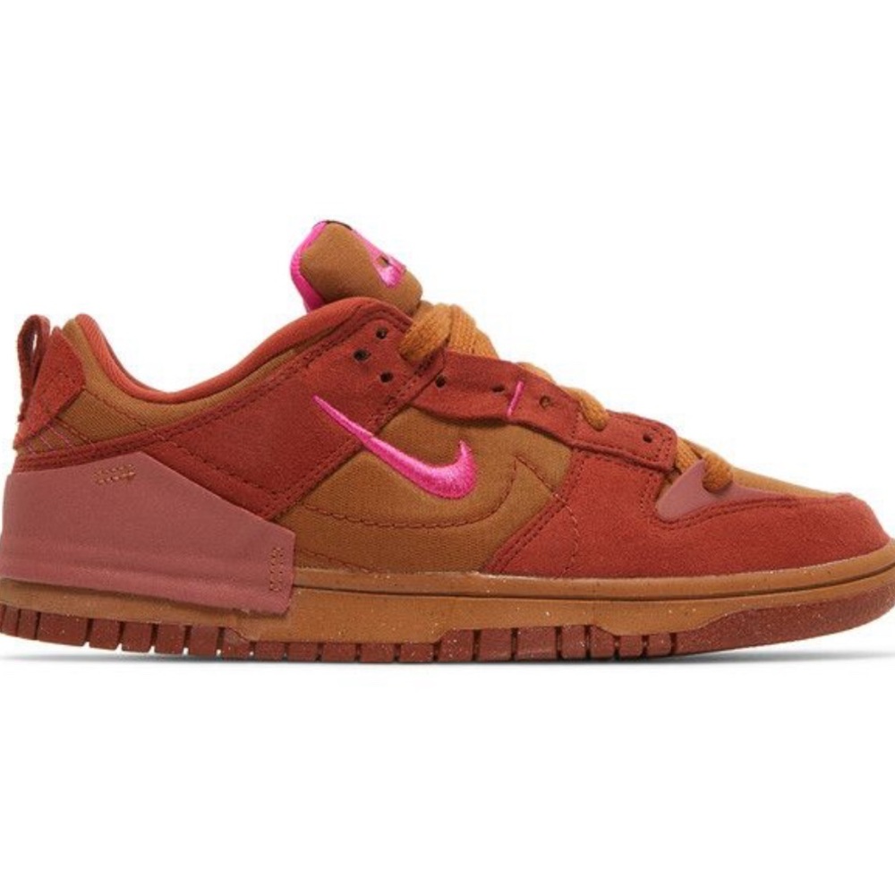 Nike Dunk Low in Red and Brown